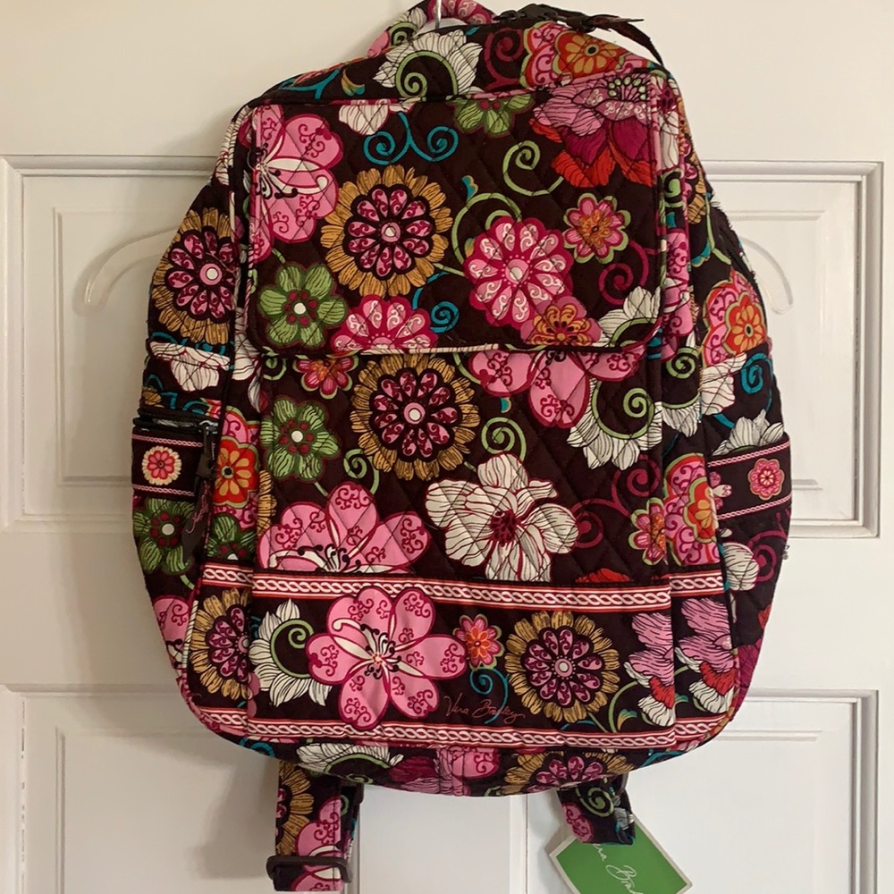 NWT Vera Bradley Floral Pink Large Backpack